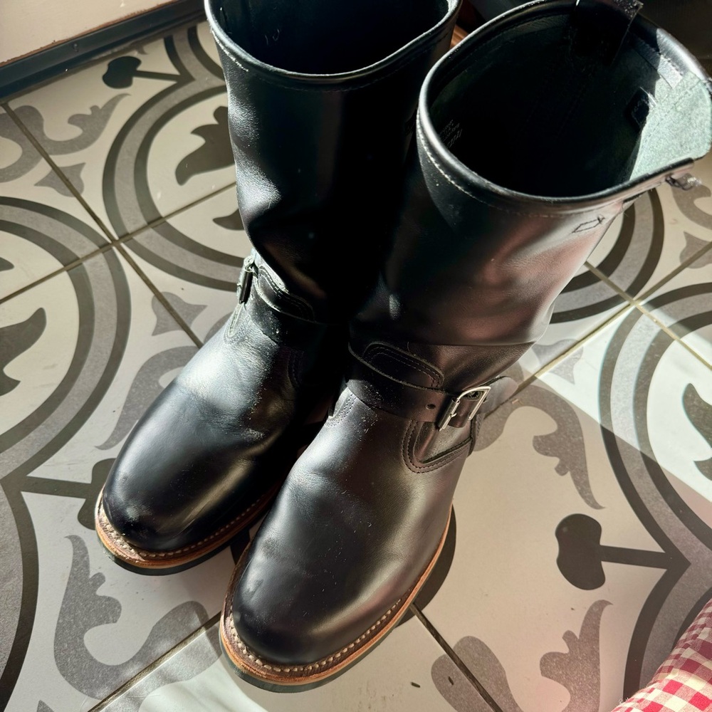 Black Schott NYC Engineer Boots 11D